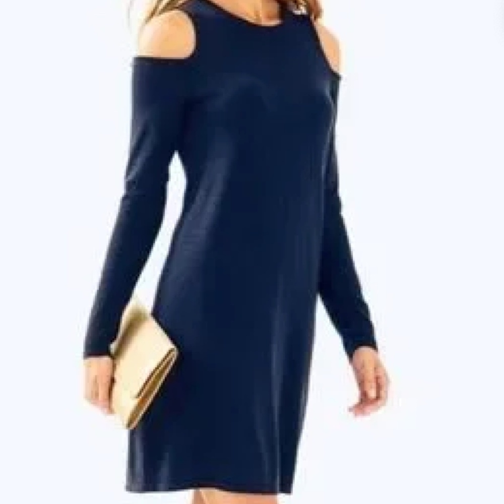 Lily Pulitzer Faire Cold Shoulder Sweater Dress M